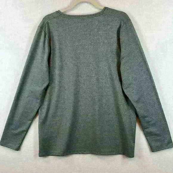 Banana Republic Top / Signature Tee Women’s XL Metallic Gray - Picture 3 of 7